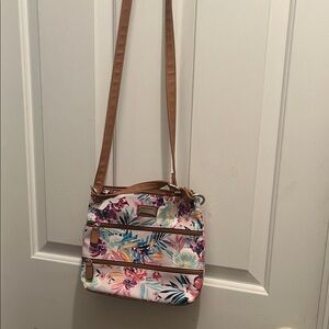 NWOT Multicolor Floral Crossbody Bag